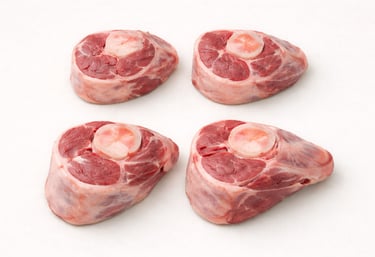 Lamb shank slices, bone-in cuts perfect for braising and curries