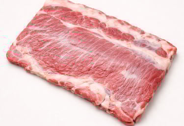 Lamb flank cut, thin meat portion suitable for grilling or stuffing