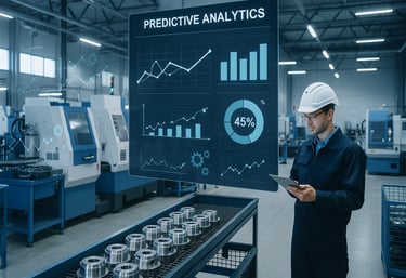 Manufacturing floor with dashboard