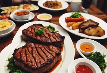 A vibrant display of various dishes from the menu.