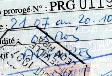 An example of what a visa looks like in Gabon.