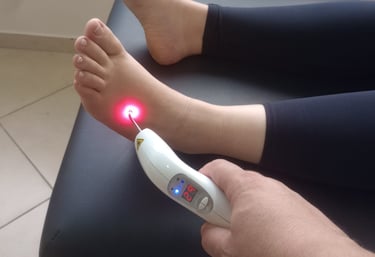 tratamento de laserterapia para os pés