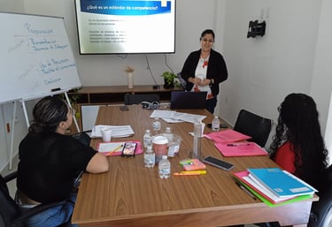 Simulación de un curso de capacitación.