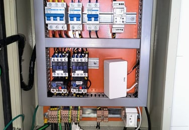 Painel de exaustão e ventilação