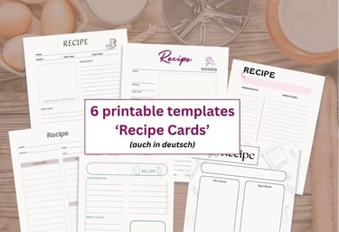 free recipe card templates - printable