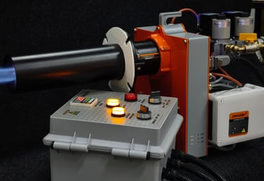 Quemador a gas con tablero de control y termocupla sistema alto bajo fuego