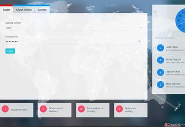 oneDispatch store screen showing driver assignments and delivery status