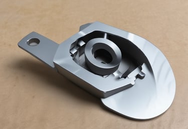 Technician inspecting custom-shaped neodymium magnets in a bright workshop.