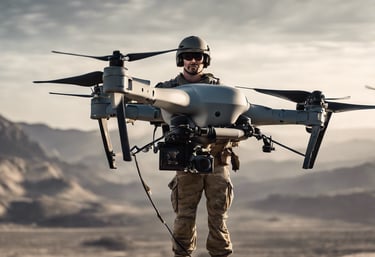 gray and black drone