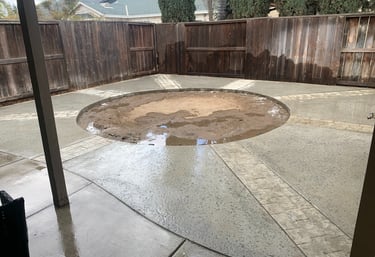 Salt finished concrete