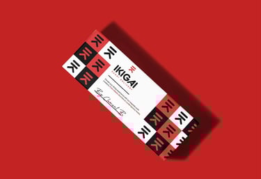 a ticket card with a red background and a white ticket