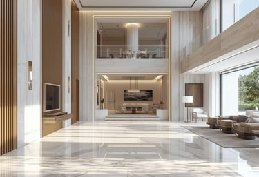 Luxury Dubai villa interior with premium finishes