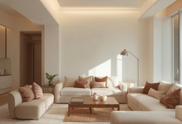 Bright Dubai Airbnb-style apartment interior