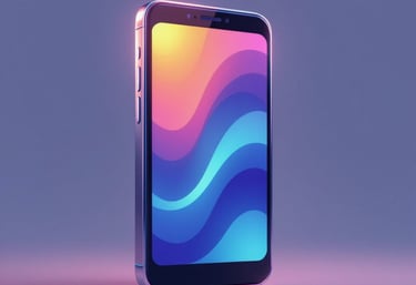 smartphone icon image on a vibrant background.