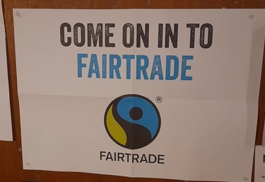 Faitrade Poster at Traidpoint Halesowen.