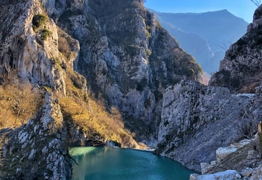 dinaric alps mountain scene view of a river