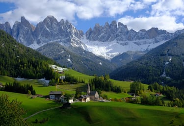 a mountain scene dolomites Italy