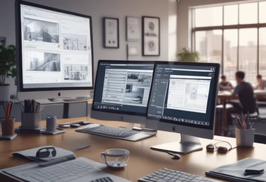 Close-up of a digital marketing dashboard displaying analytics and performance metrics on a screen.