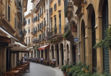A small market shop in a rural area with signs in Hindi. The shop has a rustic look with handwritten signs advertising 'JK Super Cement'. A bicycle is parked outside the shop, and several packed goods hang on the left. The structure appears to have a corrugated iron roof and natural earthen surroundings.