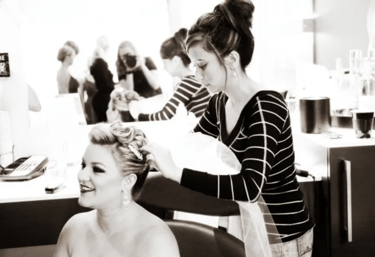 Bridal hair styling