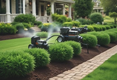 A smart thermostat is mounted on a wall, displaying the temperature set to 69 degrees. The device has a modern, sleek design with a black faceplate surrounded by a white circular backplate. Various sensor icons and settings are visible on its digital display.