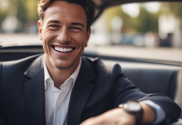 A man smiling because he just got his best insurance policy through https://insurance-auto.com