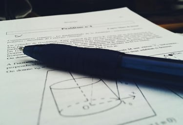 a pen on some physics notes