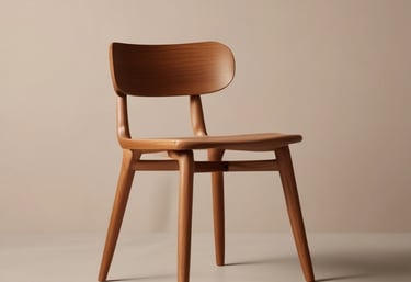 a wooden chair with a wooden chair and a chair