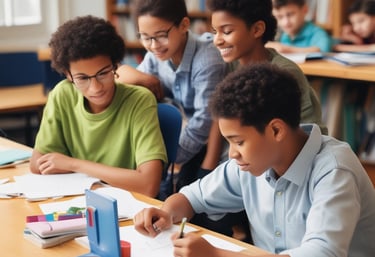 A group of international students finding success in the classroom in the United States.