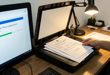 Documentos e alvará sendo preparados para contestação de suspensão no Google.