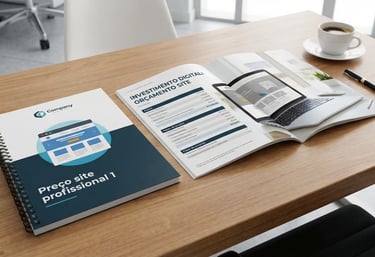 Proposta comercial de projeto de site profissional em Brasília.