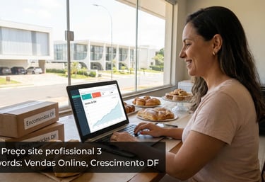 Pequena empresa em Brasília crescendo através de vendas pelo novo site.