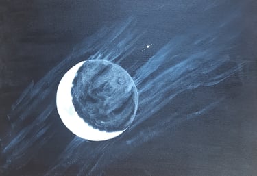 Lunar moonscape - Deluain Art