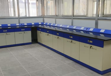 Lab table built for chemical resistant surface