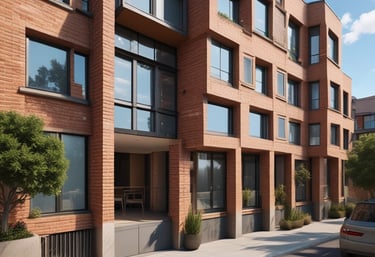 A cozy clothing store display with vibrant garments on mannequins.