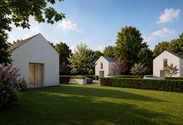 Jardin paysager du lotissement