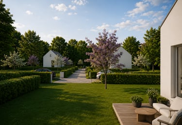 Vue depuis une parcelle privée