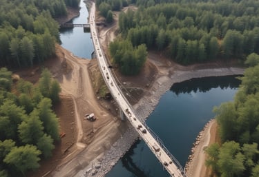Close-up of a digital dashboard showing construction project progress and alerts.