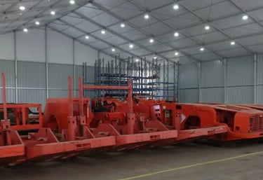 Industrial A-frame tent with aluminum alloy frame for warehouse storage