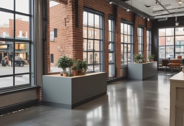 A friendly technician fixing a faucet in a bright, modern kitchen.