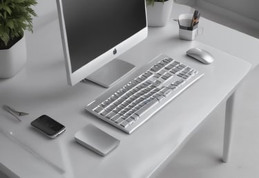 A laptop screen showing a smooth, modern website with vibrant colors.