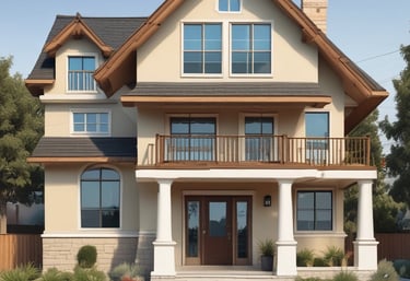 a house with a balcony for home services businesses section