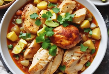 A colorful Mexican healthy meal plate with eggs, nopales, avocado salad, and fresh vegetables.