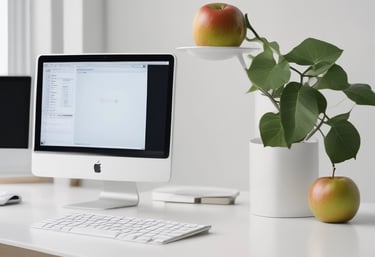 Close-up of hands working on a laptop showing a clear automation blueprint on screen.