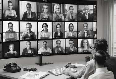 Close-up of hands typing on a laptop with branding notes nearby.