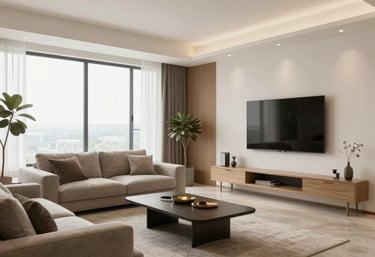 Bright living room with modern inventory