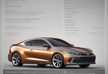 a car with a caricarecture of a car