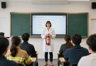Professional consultant discussing certification details with a client.