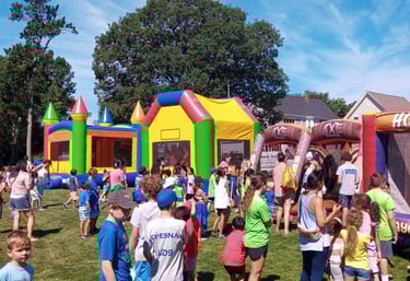 bounce house at carnival day