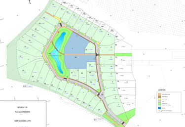 plan du lotissement Domaine du Parc à Belbeuf terrains constructibles proches de Rouen
